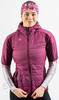 Женский ветрозащитный жилет Noname Hybrid Ski Vest 24 Wos Wine Red/Dk Rasberry с капюшоном