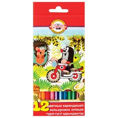 Карандаши цветные KOH-I-NOOR MOLE 3652, 12цв, картон.упак. с подвесом