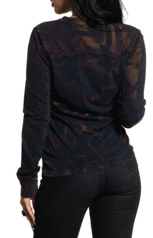 Affliction | Футболка лонгслив женская DIAMOND CREEK AW23042 спина на модели