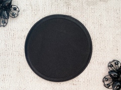 Термоаппликация, d 8 см, чёрный