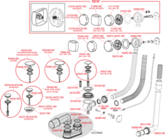 A55 К 100 см слив- перелив для ванны автомат