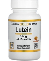 California gold Nutrition, лютеин с зеаксантином, 20 мг, 60 растительных капсул