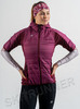 Женский ветрозащитный жилет Noname Hybrid Ski Vest 24 Wos Wine Red/Dk Rasberry с капюшоном