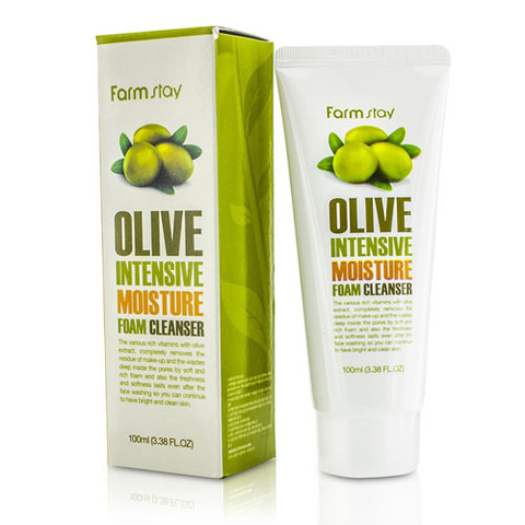 Farmstay Olive Intensive Moisture Foam Cleans - Пенка очищающая с увлажняющим эффектом для лица с экстрактом оливы