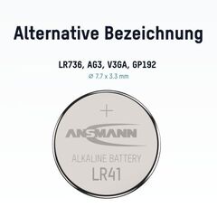 Батарейка LR41 / LR736 / AG3 ANSMANN 1.5V