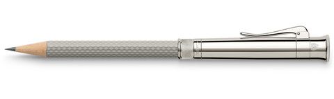 Превосходный карандаш Graf von Faber-Castell Perfect Pencil Platinum Guilloche Light Grey