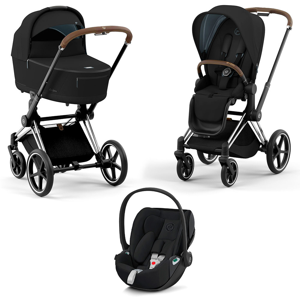 Детская коляска Cybex Priam IV 3 в 1 Deep Black