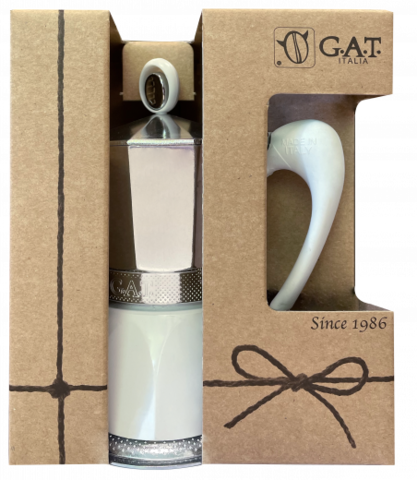 Кофеварка гейзерная G.A.T. DIVA 101509 white 450ml индукция, алюминий