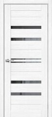 Дверь Браво-30 / Цвет Snow Melinga / Стекло Mirox Grey / Двери Браво