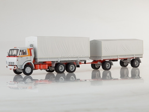 KAMAZ-53212 with trailer GKB-8350 white 1:43 Start Scale Models (SSM)