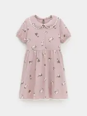 платье  для девочки  КР 5932/розовый лед,кошечки к577