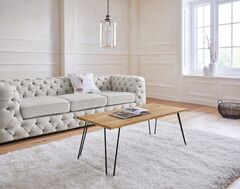 Стол кофейный Детлиф 100х50х43см, стол журнальный лофт дубовый, деревянный