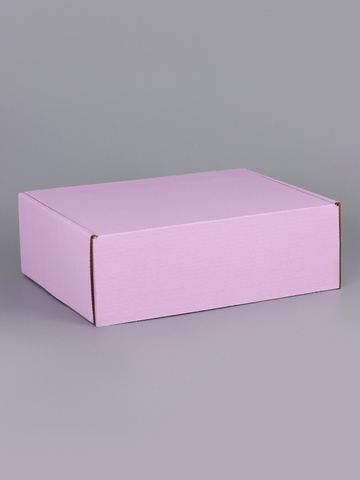 Коробка самосборная одиночная Прямоугольник, Лавандовый, 21*27*9 см, 1 шт.