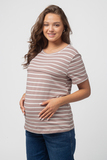 Футболка для беременных и кормящих 12527 тауп