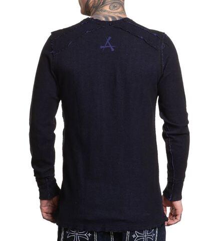Affliction | Пуловер двусторонний мужской Shadow LS Reversible Thermal A28672 сзади