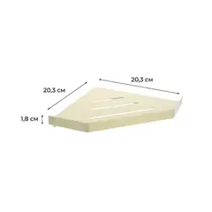 Полка угловая одноэтажная Fixsen Hi-Tech золото-сатин FX-841G