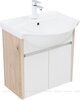 Aquanet 345121 Тумба Сидней 60 цв.дуб кантри/белый (раковина Shenxin) (345121)