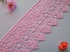 Кружево плетеное, ш. 7,8 см, розовый