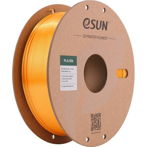 Пластик для 3D-печати eSUN PLA-Silk, 1,75 мм, 1 кг, тёмно-жёлтый, PLA-SK175D-Y1Y1