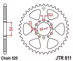 Звезда мотоциклетная JT JTR811.45