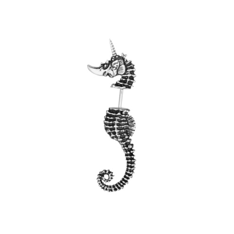 SRN Моносерьга Seahorse (чернение)