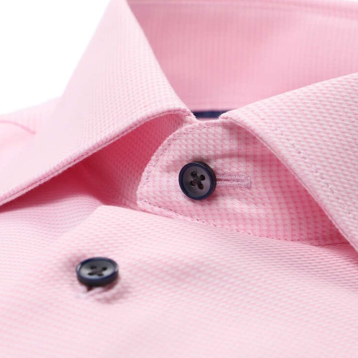 Сорочка мужская Eterna Modern Fit 4158-X19K-52 розовая из фактурной ткани