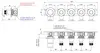 Remer N98D4P Встраиваемый смеситель для ванны душа на 4  выхода, с керамическим дивертором. Возможна вертикальная и горизонтальная установка