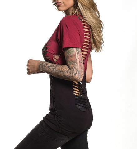 Affliction | Футболка женская VIOLA HEART AW21310 левый бок