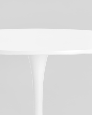 Стол Tulip D100 белый, для кухни столовой гостиной дома 75см. 100см. металл МДФ