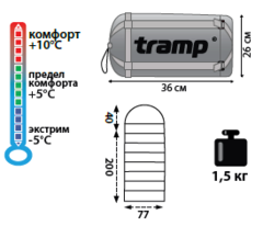 Спальный мешок Tramp Baikal 200