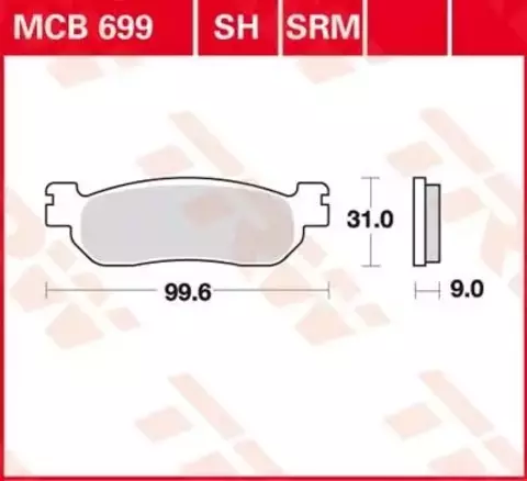 Колодки тормозные дисковые MCB699