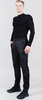 Премиальные брюки для лыж и зимнего бега Nordski Hybrid Warm Black мужские