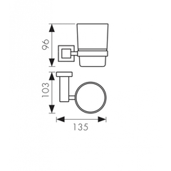 Стакан с настенным креплением KAISER Сanon KH-2305схема