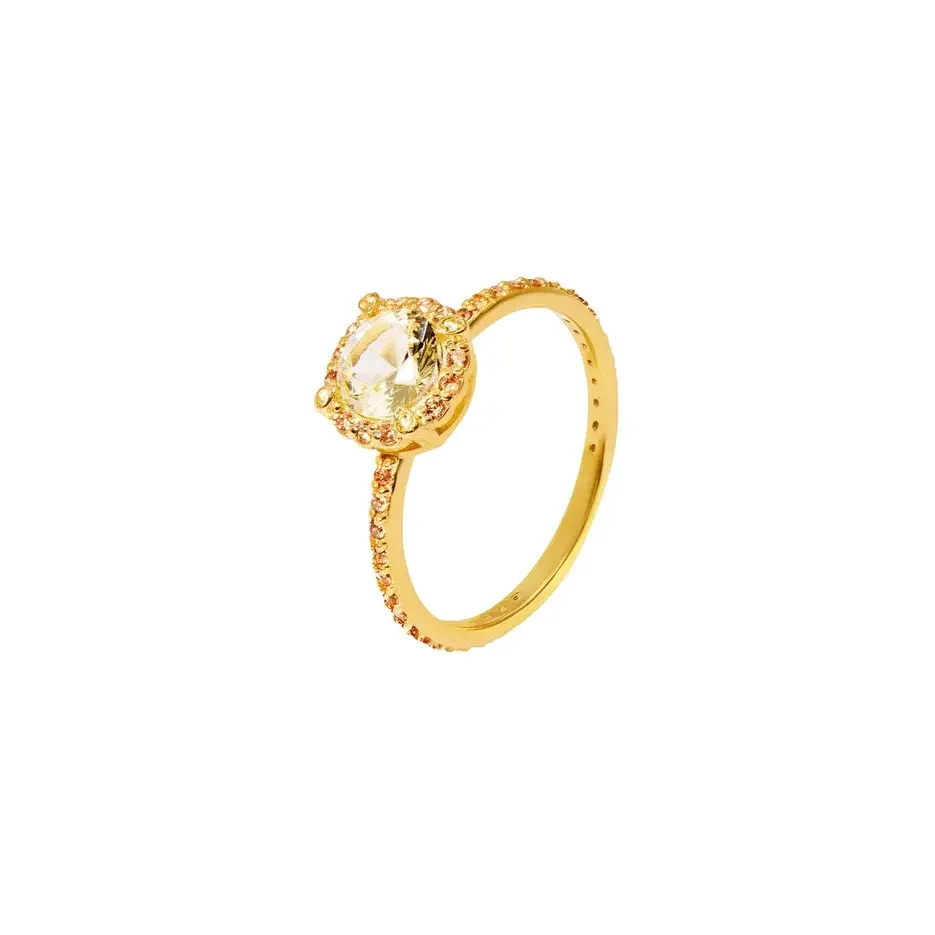 

Кольцо Hefty Ring Gold - Citrine