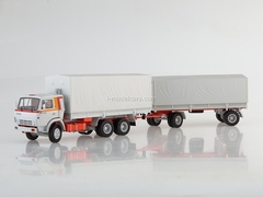 KAMAZ-53212 with trailer GKB-8350 white 1:43 Start Scale Models (SSM)