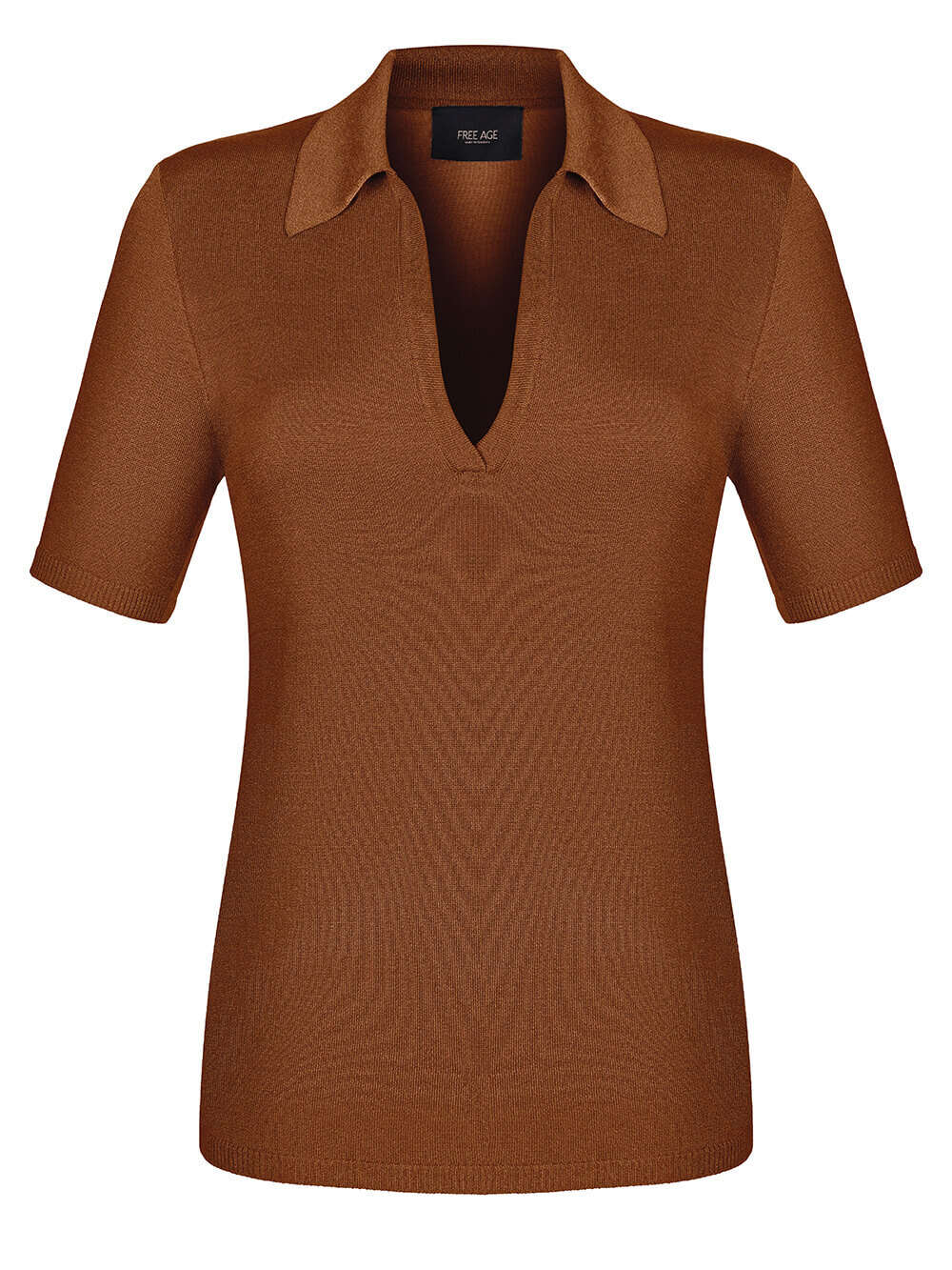 Женский джемпер коричневого цвета из шелка и вискозы - фото 1