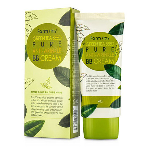 Farmstay Green Tea Seed Pure Anti Wrinkle - Разглаживающий ББ крем с семенами зеленого чая