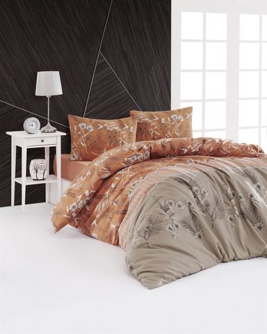Комплект постельного белья DO&CO FLANNEL Евро (50х70/2) BURRELL фото цвет терракотовый