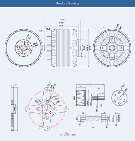 T-Motor AT8030 85CC KV160