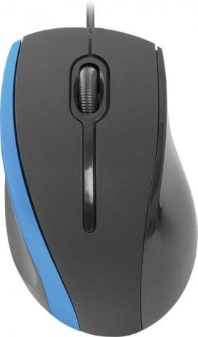 Мышь Defender  MM-340 проводная, оптическая, цвет черный+синий - купить в компании MAKtorg