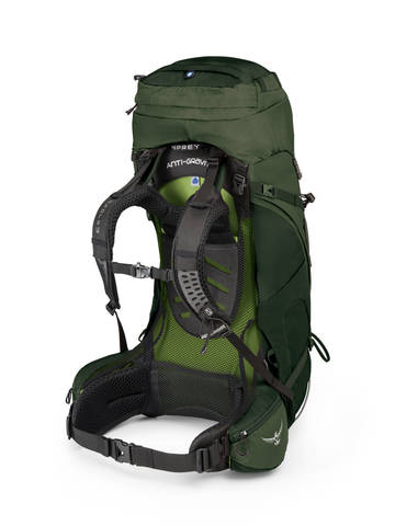 Картинка рюкзак туристический Osprey Aether AG 60 Adirondack Green - 2