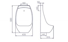 ПИССУАР АВТОМОТИЧЕСКИЙ ROSA КАСКАД