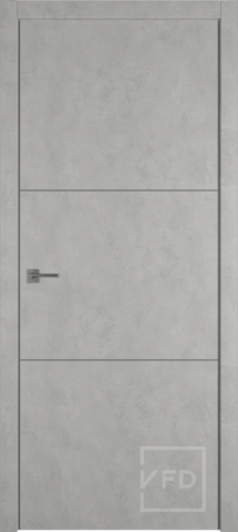 Межкомнатная дверь ВФД URBAN 2   Antic Loft (бетон светлый)   SILVER MOULD / SE