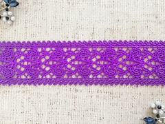 Кружево плетеное, ш. 4,5 см, фиолетовый