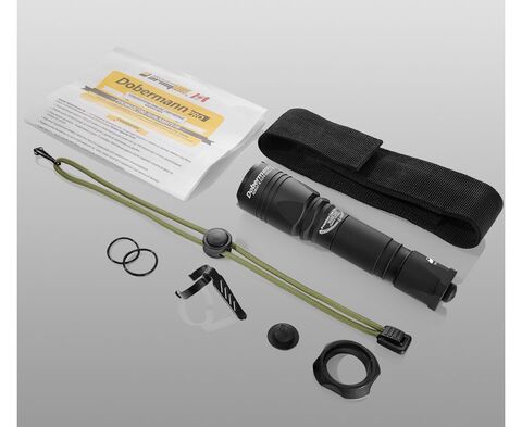 Фонарь ручной Armytek Dobermann Pro XHP35 HI черный/белый лам.:светодиод. CR123x2 (F02102BC)