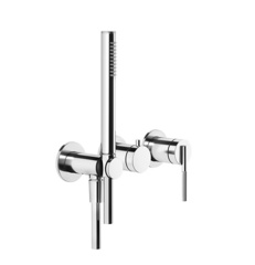 Gessi Ingranaggio 63545#149 Смеситель для душа встраиваемый на 2 потребителя с душевым гарнитуром, цвет finox фото