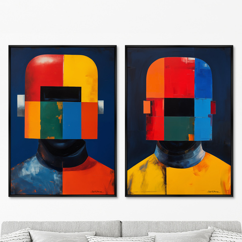 ArtNoMore - Набор из 2-х репродукций картин на холсте Vibe collection, Modernist Divers, 2024г.