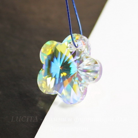 6744 Подвеска Сваровски Цветочек Crystal AB (18 мм)