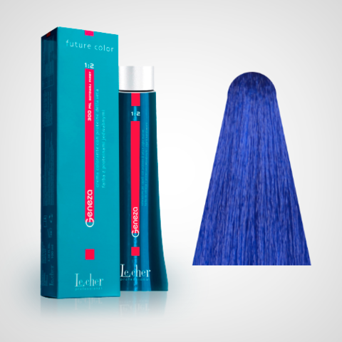 Крем-краска для волос с протеинами шелка B10 микстон синий GENEZA Le Cher Professional 100 мл