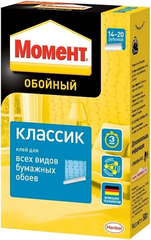 Клей для виниловых и бумажных обоев Момент Классик 500 г